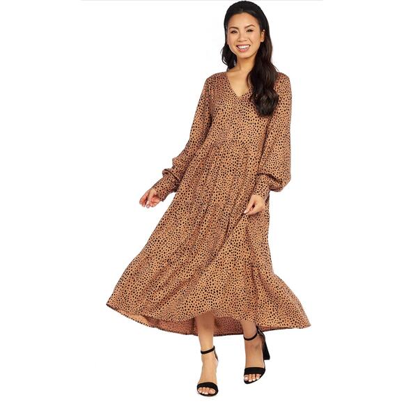 NWT Mud Pie Petal Tiered Women's Large Maxi Dress - Picture 3 of 9